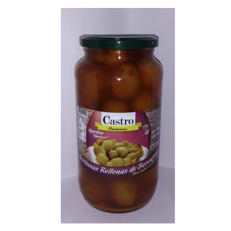 Conservas Castro Aceitunas Rellenas de Berenjena 950ml